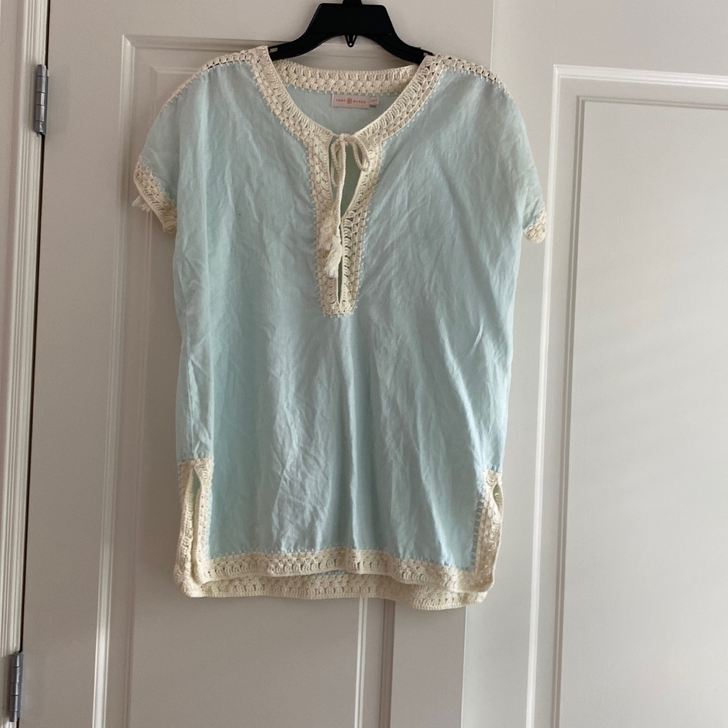 Seafoam Linen Tory Burch Tunic
